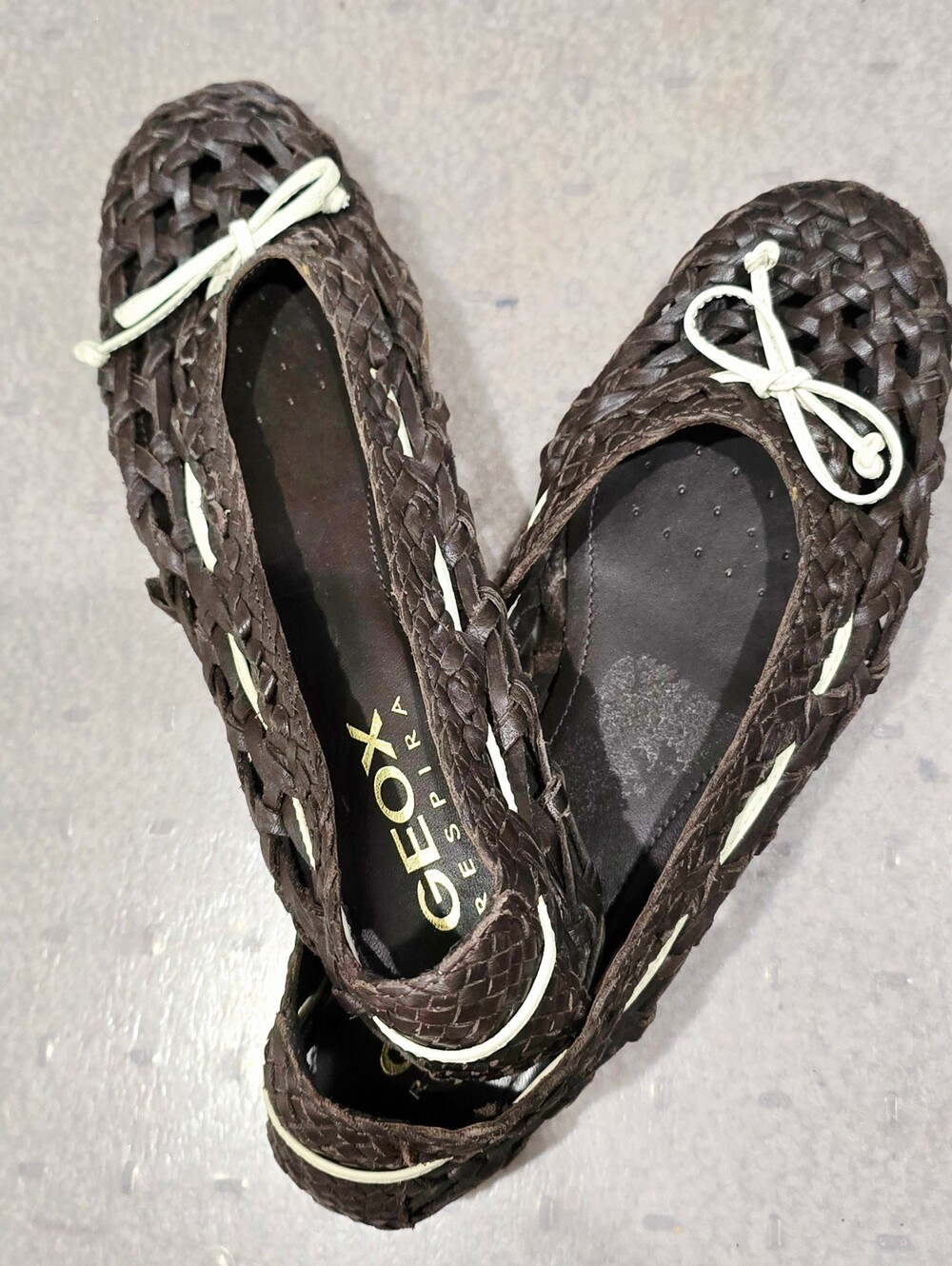 Geox Respira D91M4C Women's Woven Slip-On Sandals Flats Shoes Size 36